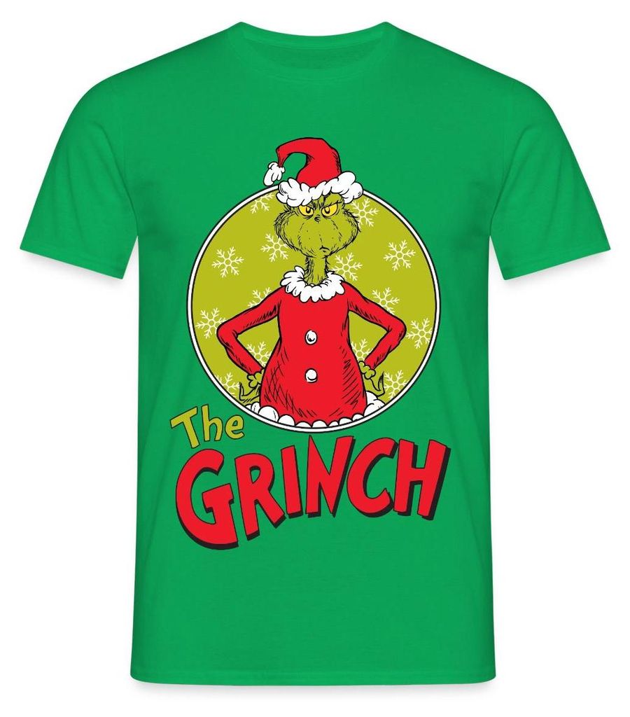 Spreadshirt Der Grinch Logo The Grinch Männer T-Shirt, L, Kelly Green