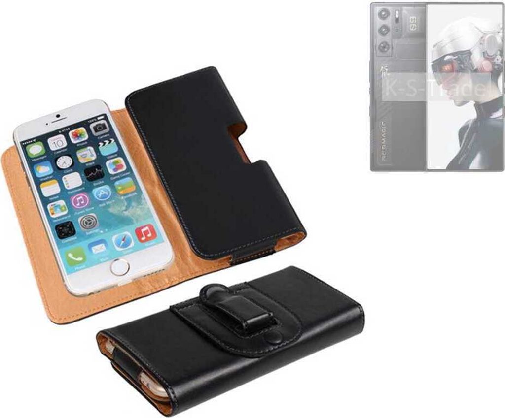 K-S-Trade Schützhülle Handyhülle kompatibel mit Nubia Redmagic 9 Pro Holster Gürtel Tasche Schutzhülle Handy-Tasche Smartphone Case Seitentasche