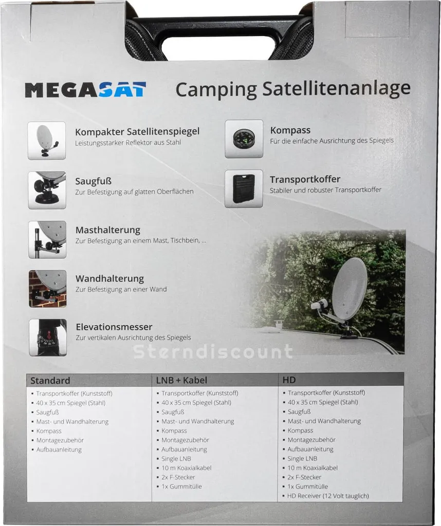 Megasat Camping Case Antenne Satellite 41cm avec Valise de Transport - 5