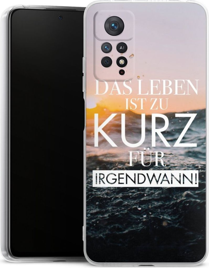 DeinDesign Handyhülle für Xiaomi Redmi Note 11 Pro 4G Silikon Hülle Case Smartphone Schutzhülle Meer Statement Spruch
