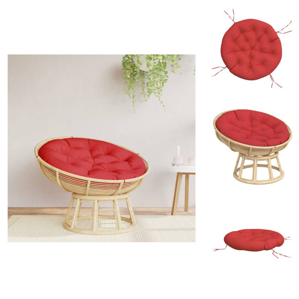 vidaXL Kissen Rund Rot Ø 100x11 cm Oxford-Gewebe - Sitzpolster