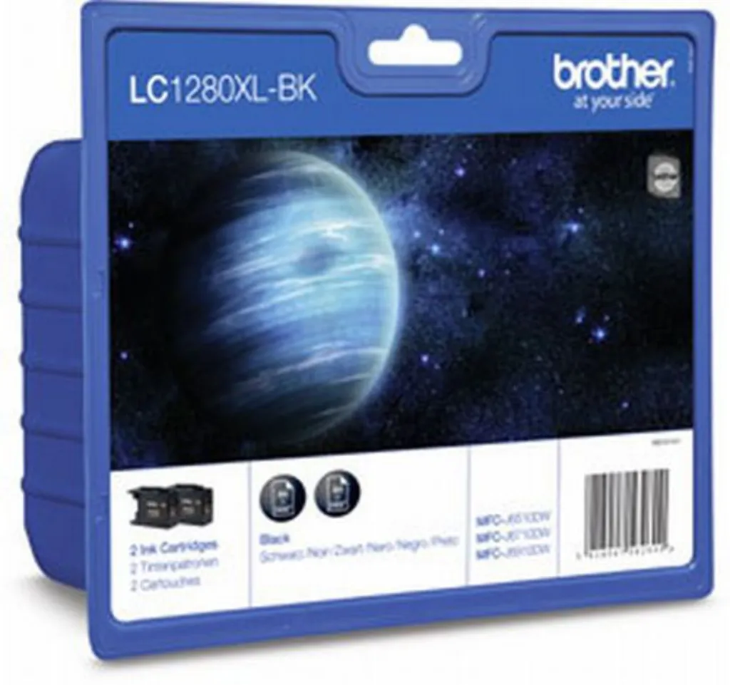 Brother LC-1280XLBKBP2DR Nero Originale: 2 Cartucce Alta Capacità