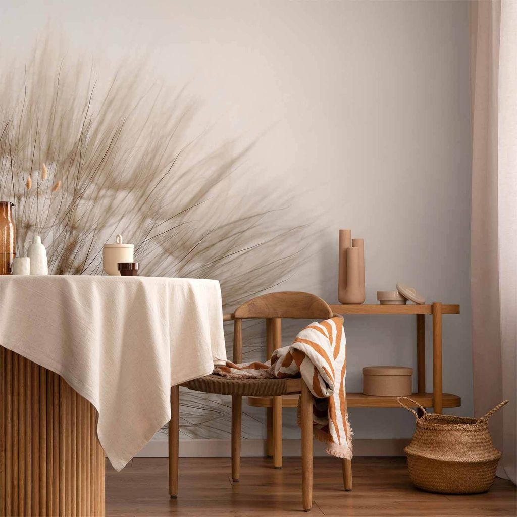 Vlies Fototapete - Nature close-up - close-up motif of a blowfly flower in sepia 300x210 cm Blumen b-B-0667-a-a