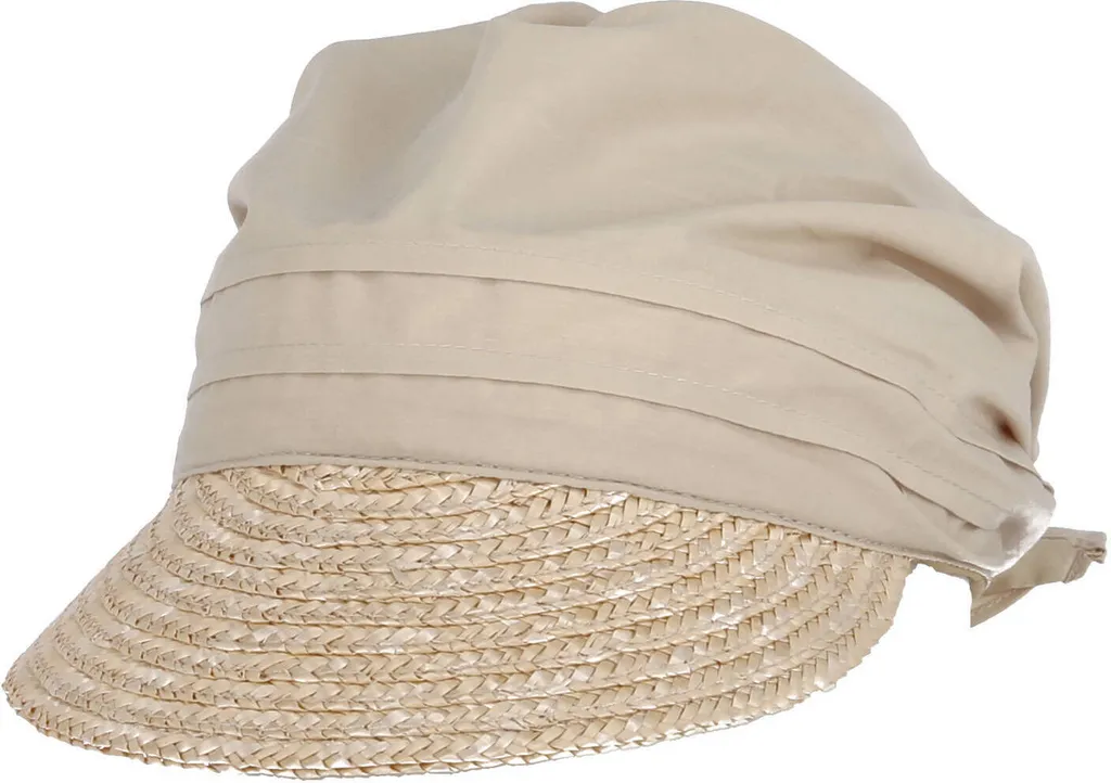 Berretto di paglia Seeberger da donna con visiera a treccia di paglia