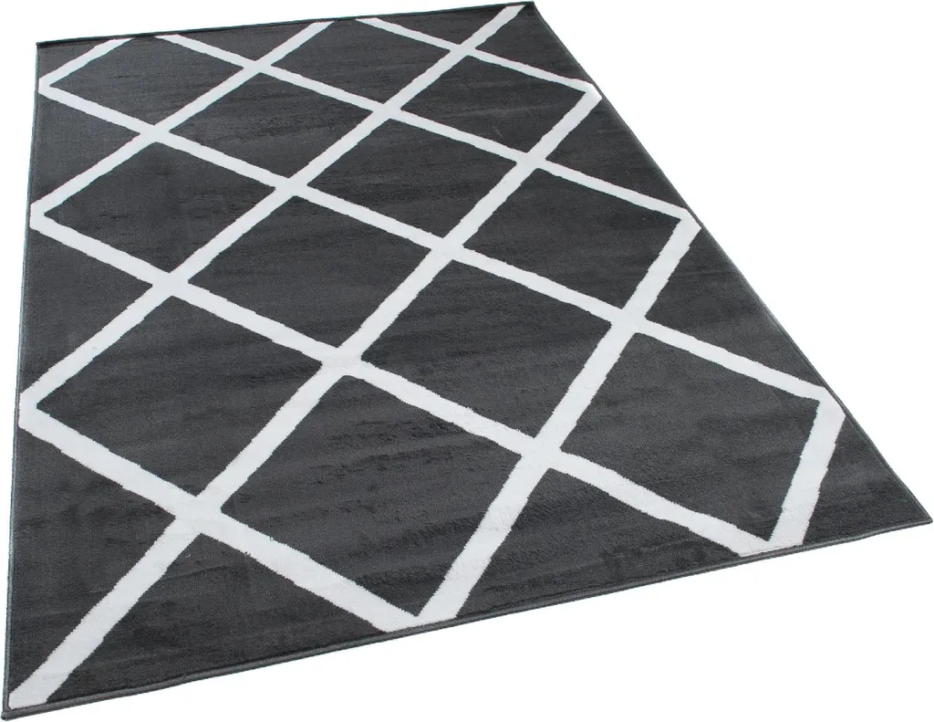Tapis de Salon LUXURY Moderne Blanc Gris Anthracite XL - 300x400 cm - 8