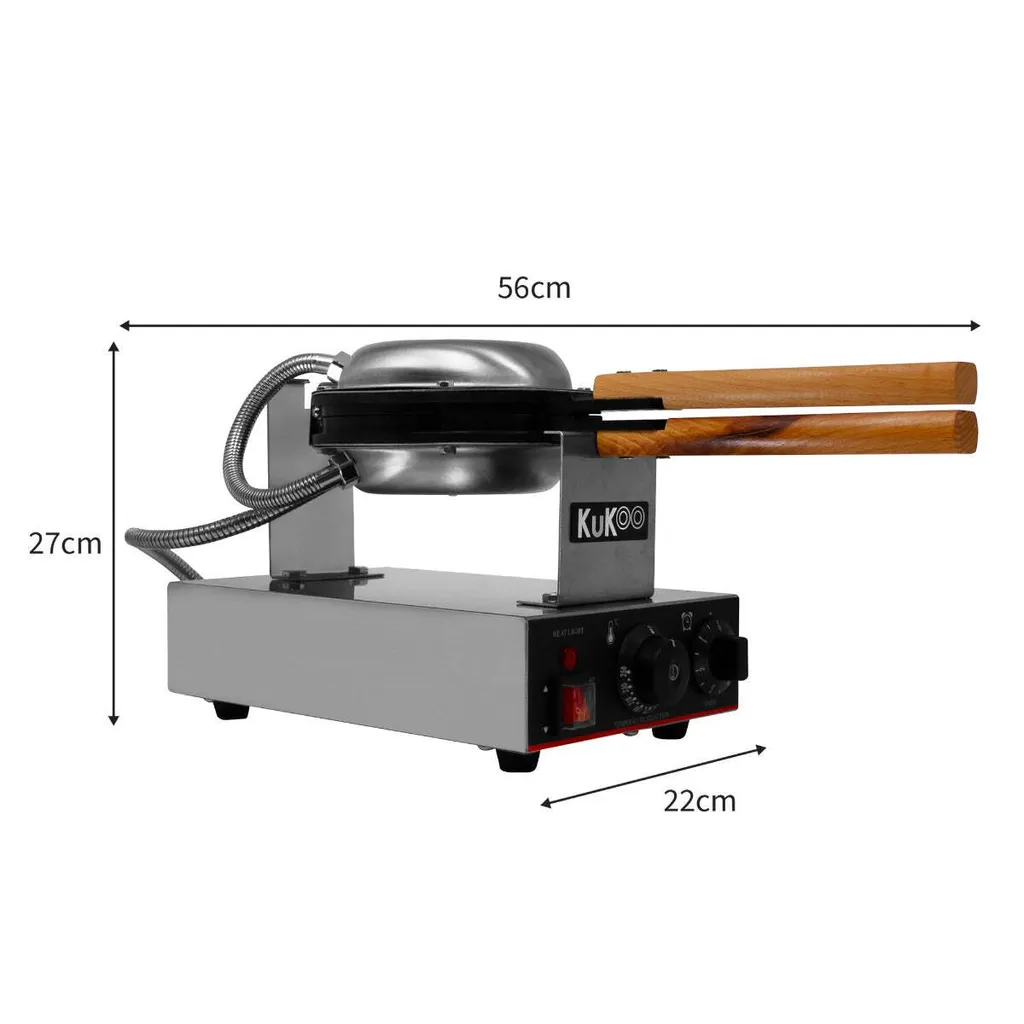 Gaufrier 1000W anti-adhésif Gastro haute performance à fonction rotative