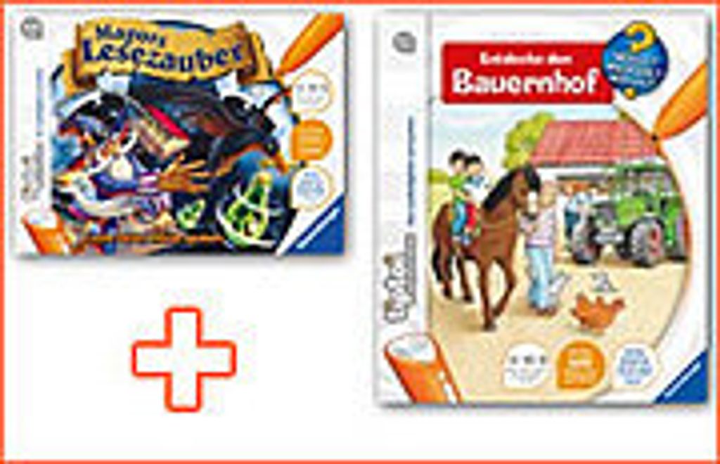 tiptoi Paket: Spiel "Magors Lesezauber" + Buch "Entdecke den Bauernhof"