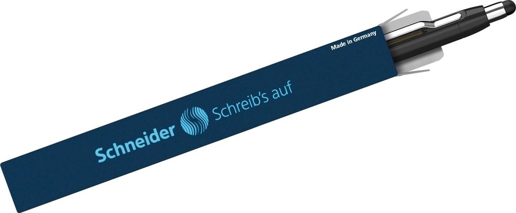 Kugelschreiber Epsilon Touch Druckmechanik XB blau Schaftfarbe: schwarz-gold Packung mit 10 Stück
