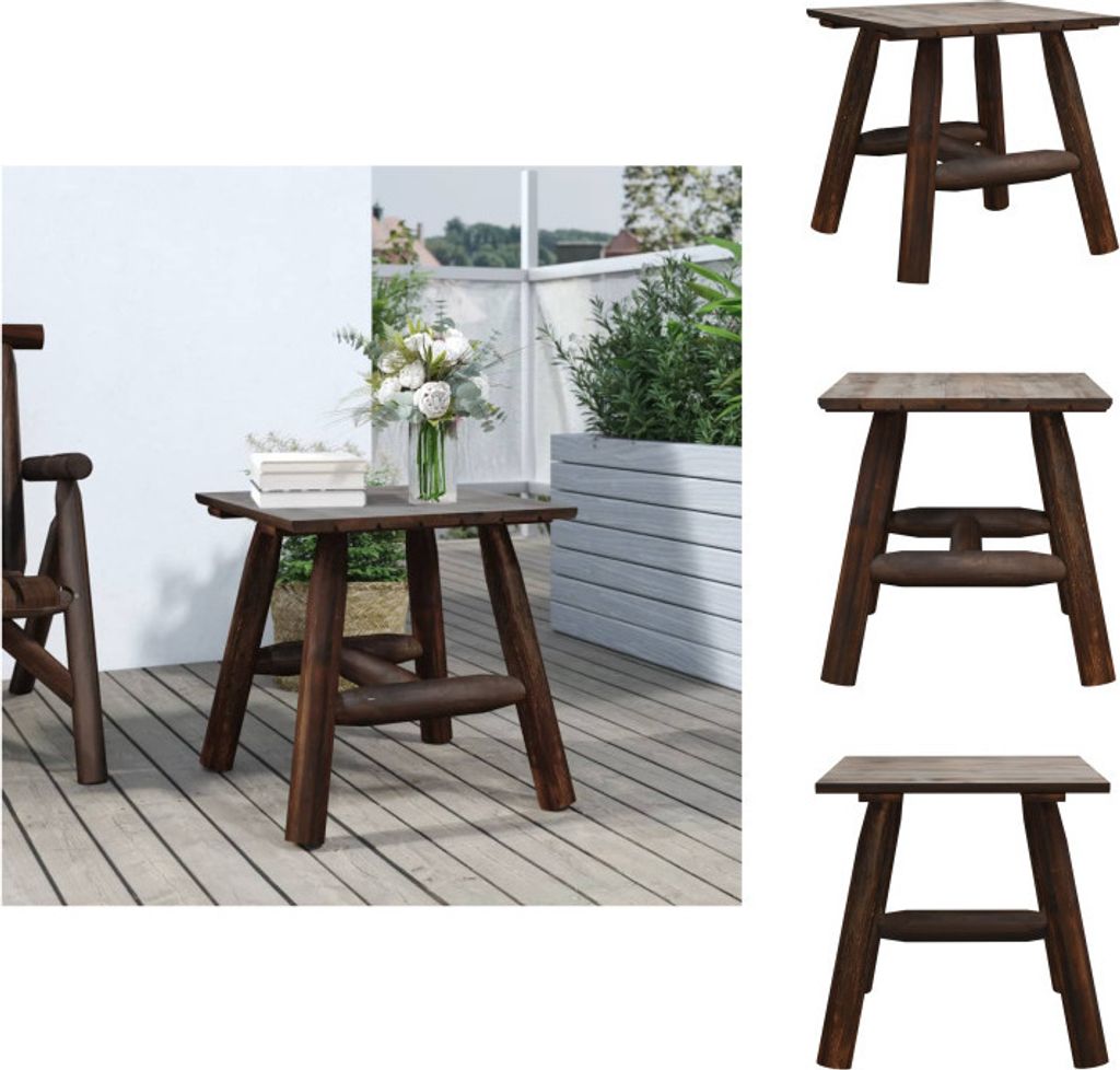 vidaXL Beistelltisch 49x49x50 cm Massivholz Fichte - Gartensofaelemente