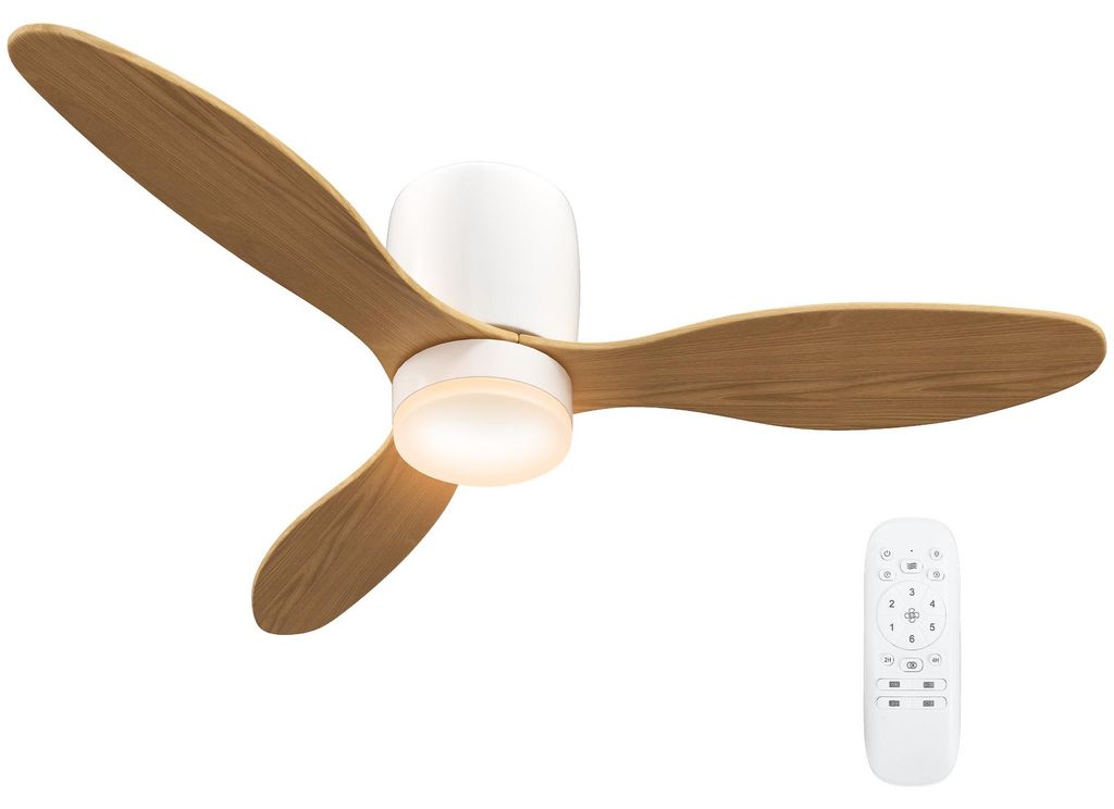 HOMCOM Deckenventilator mit Beleuchtung und Fernbedienung Produktbild 