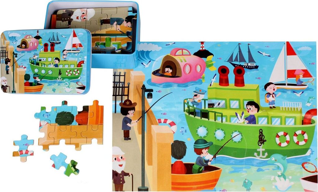 Multipack 2 Packungen Dampfer Puzzle 100 Stücke