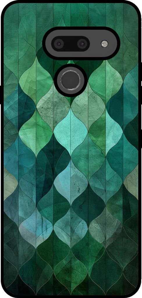 Smartphonica Telefon Fall geeignet für LG G8 ThinQ mit grünen Blättern drucken - TPU Backcover Fall grünes Blatt-Design - Grün