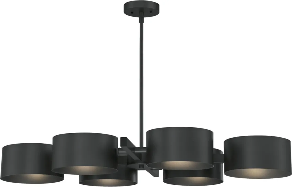 Grand Lustre Suspension en Fer Zaro à 6 Lumières pour Salon Moderne