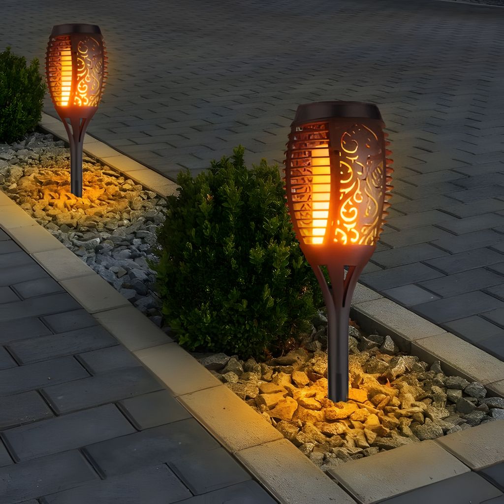 Solarleuchten Garten 8 Stück LED Solar Fackel Gartenfackeln Produktbild 6