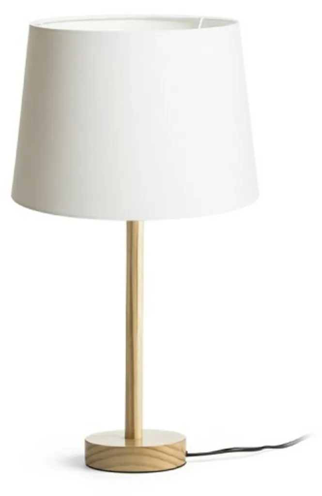 Lampe de table MAUI AMBITUS 30 Polycoton blanc bois LED E27 15W 230V