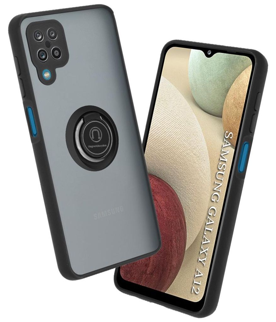 Techsuit Glinth Back Cover Hülle für Samsung Galaxy A12 - Schwarz