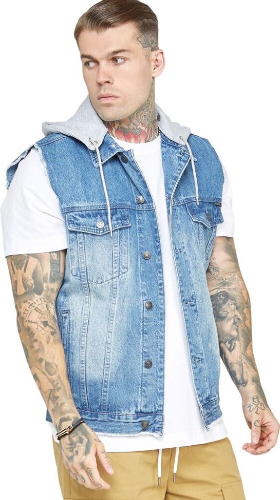 Siksilk Rinse&denim Weste Blau XS Mann Blau XS