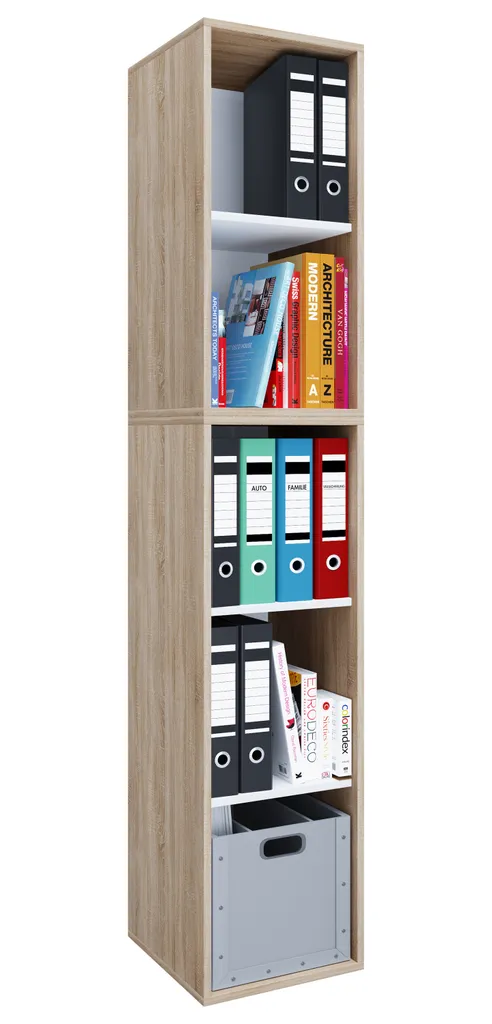 Libreria Lona Sonoma Oak - Scaffale Alto 183 cm per Casa e Ufficio