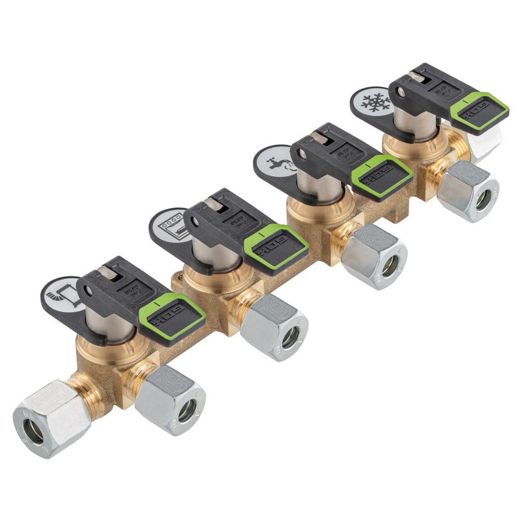 GOK Verteilerblock Kipphebel lang KSV-AB4 PS16bar RVS8 x 4xRVS8 x RVS8 ML+DL