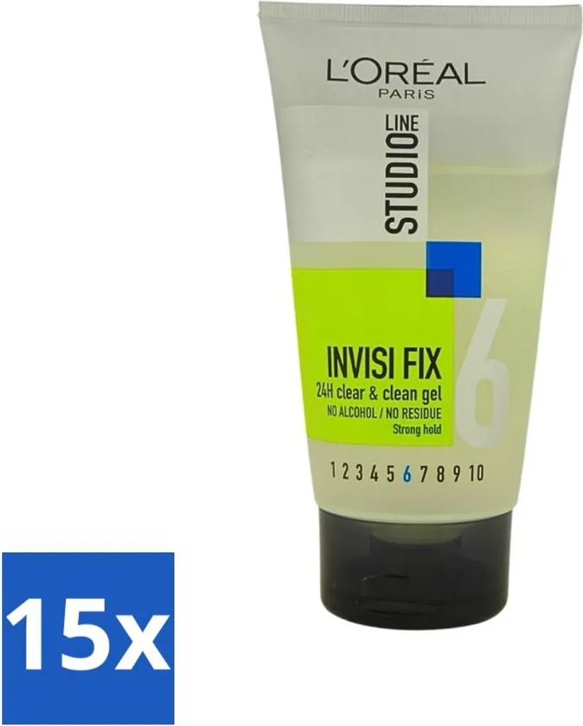 L'Oréal Studio Line Invisi Fix: Gel Capelli Naturale - Set da 15x150ml