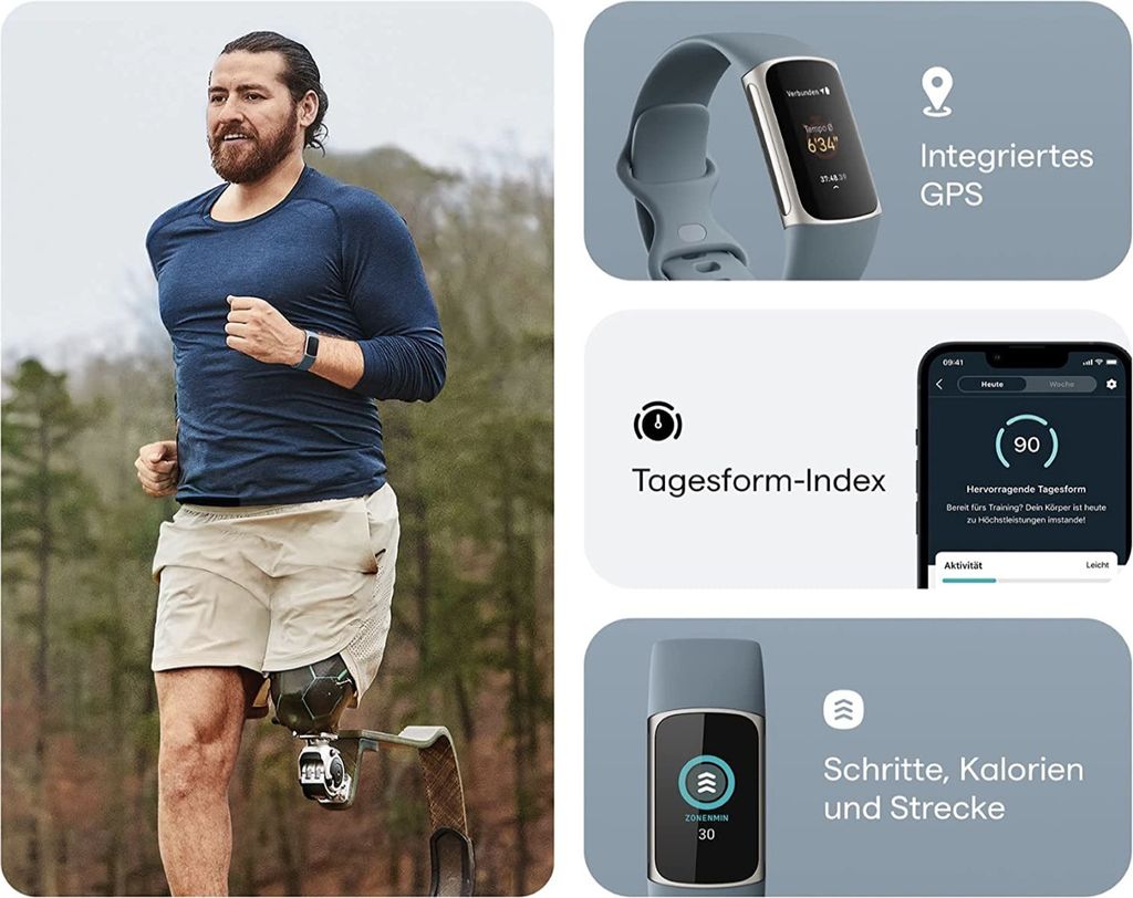 Fitbit Charge 5 graublau/platin Produktbild 21