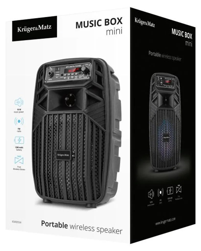 Enceinte Bluetooth Kruger&Matz Music Box Mini - Haut-parleur portable - 5