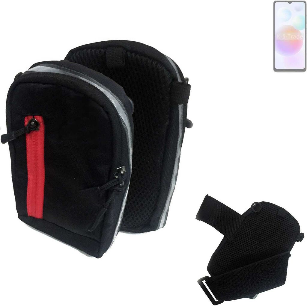 K-S-Trade Outdoor Gürteltasche Holster Umhängetasche kompatibel mit Nubia N5 5G schwarz Handy Tasche Case travelbag Schutz Hülle Handy Hülle