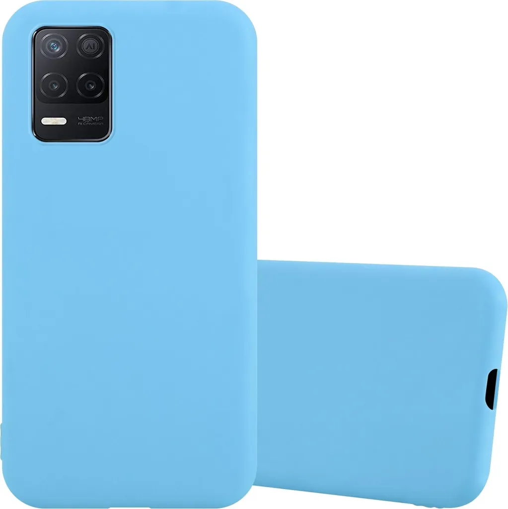Cadorabo Cover Realme 8 5G Silicone TPU Blu - Custodia Protettiva Slim