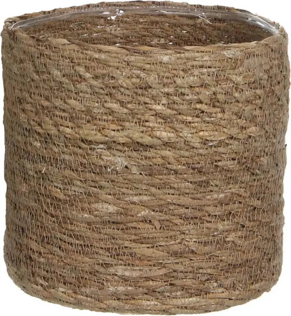 Panier en rotin tressé à la main marron - Cache-pot naturel écologique