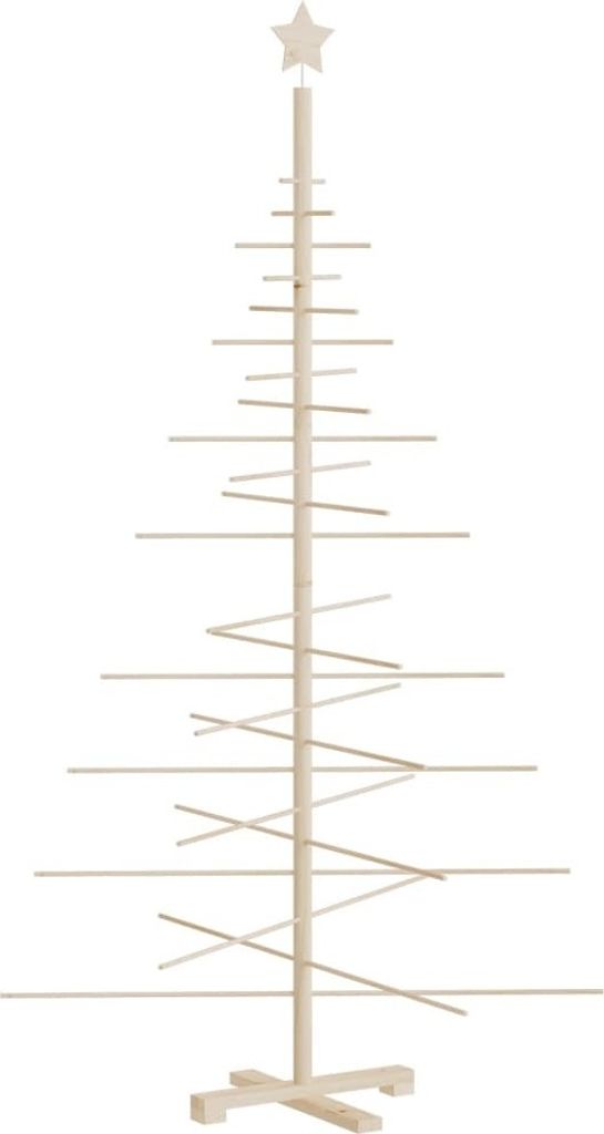 vidaXL Arbre de Noël en bois à décorer 180 cm Pin massif Image du produit 