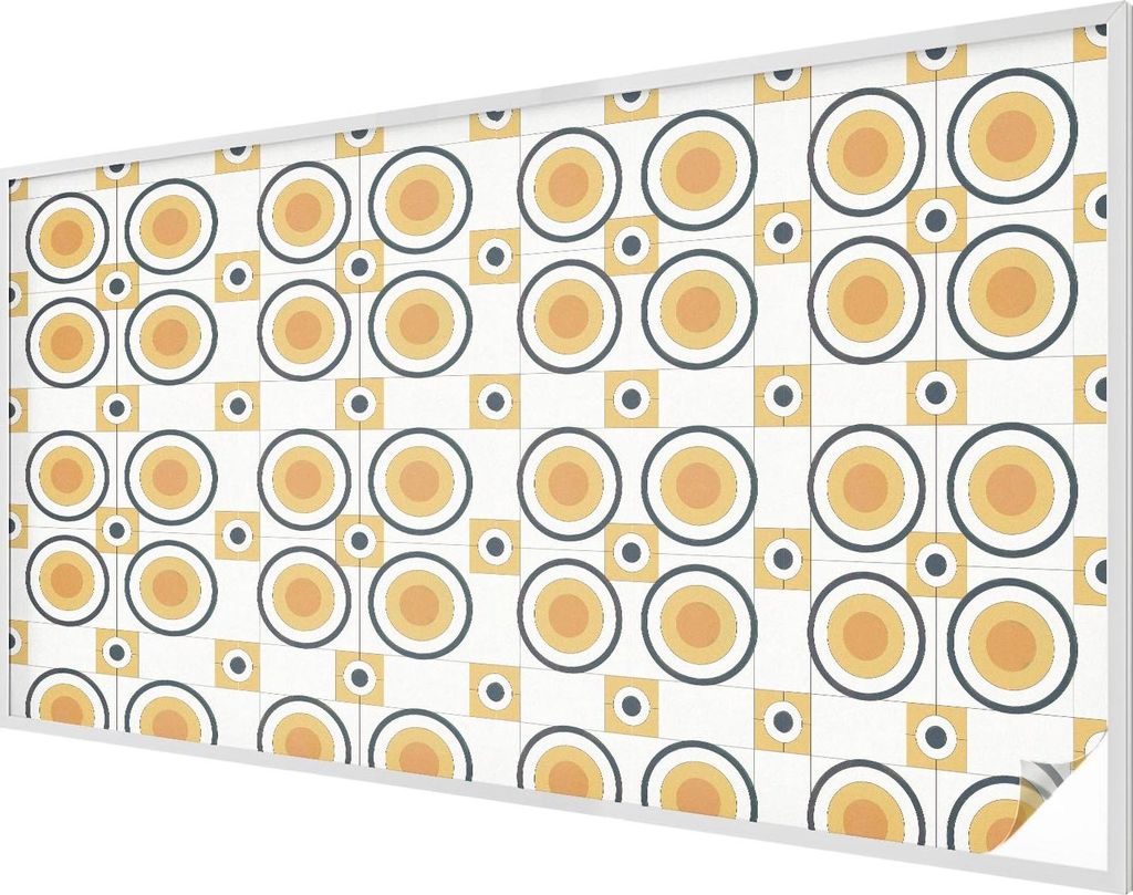 Buntglas Fensterfolie – 116x200 cm – Stained-Glass Design – blickdichte dekorative Sichtschutzfolie – selbstklebend, UV-Schutz – Retro-Kr...