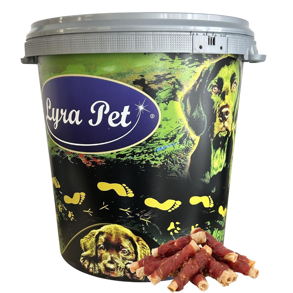5 kg Lyra Pet® Kaurollen mit Entenbrust natur in 30 L Tonne Produktbild 