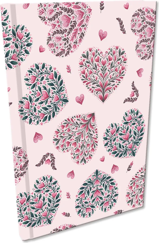 Quaderno A5 Kratka Soft Touch Serca | 192 Pagine per Studio e Note