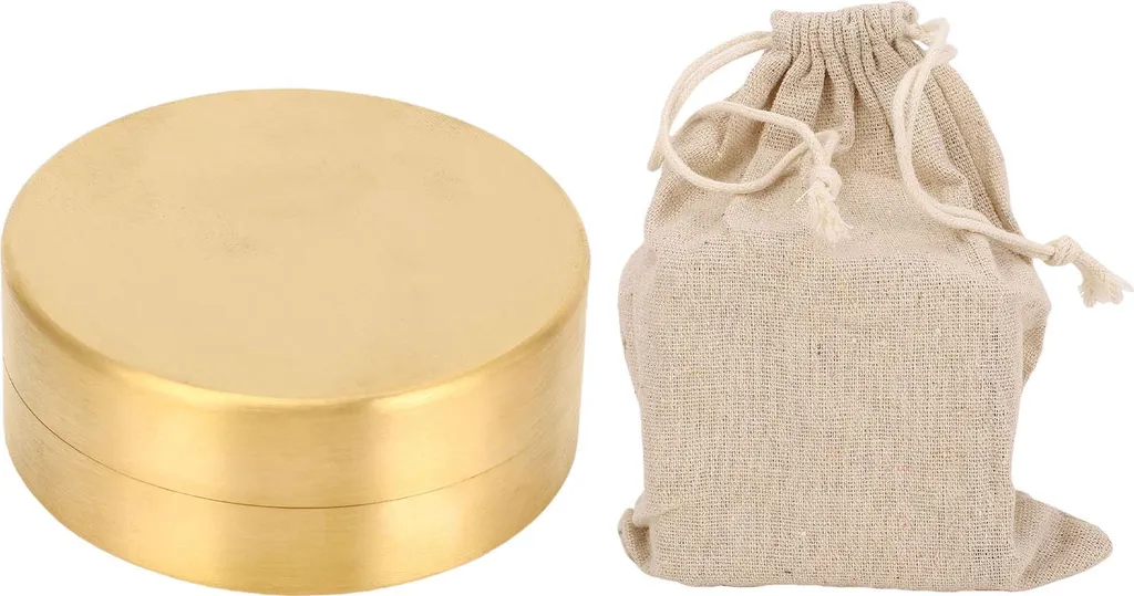 Boîte en laiton ronde scellée XL pour stockage de bijoux étanche