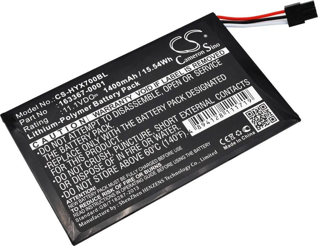 Batterie de rechange pour terminal Honeywell TX700 et TX800 - 3400mAh