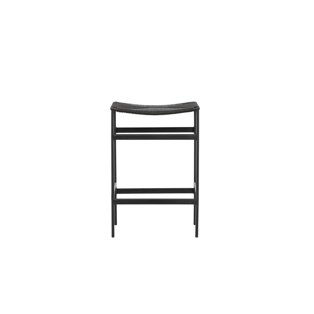 Tabouret Polly Noir - Solution d'assise stable et robuste pour bar haut - 2