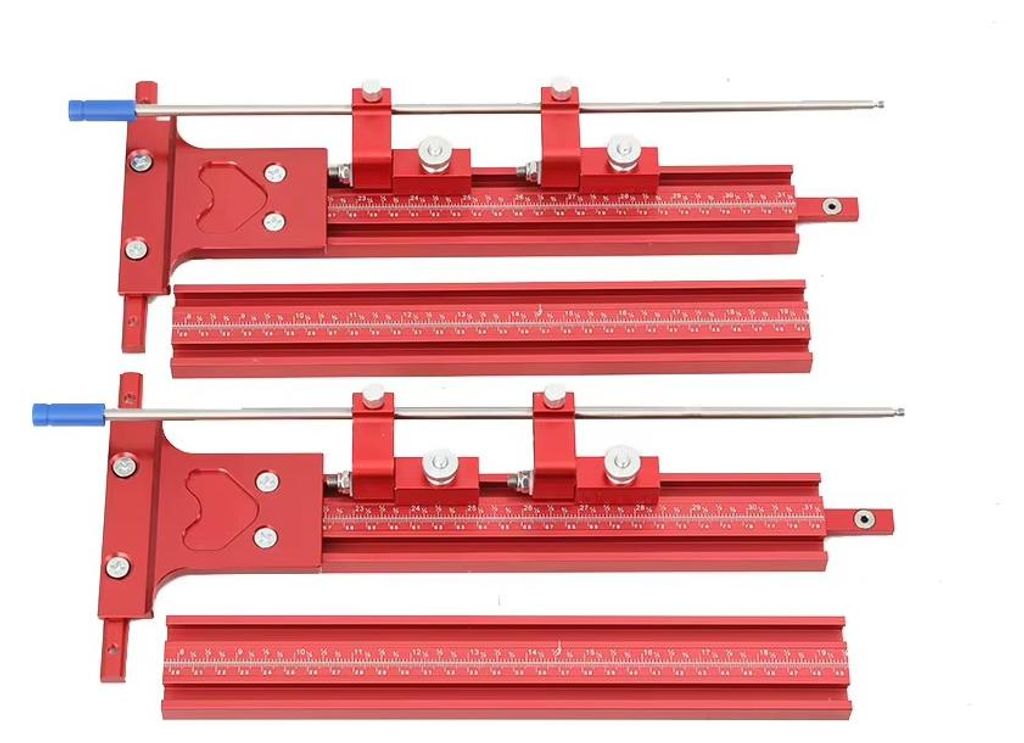 Paralleles Führungsschienensystem - Sägeschienen-Set - Gesamtlänge 120 cm - 4 Schienen - Verlängerbar - Zubehörset mit über 30 Teilen - Alumi...