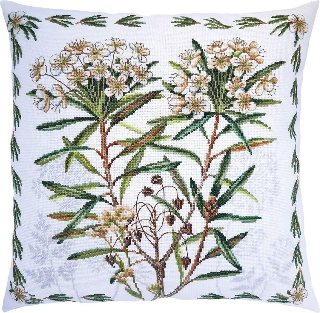 RTO Kreuzstichkissen Set "Wilder Rosmarin", Zählmuster, 40x40cm