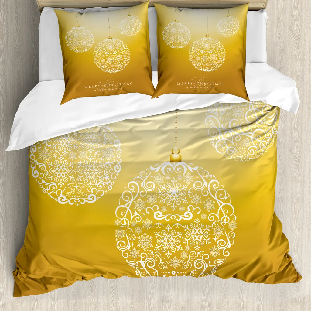 Copripiumino Matrimoniale Natale ABAKUHAUS Senape: Design Moderno