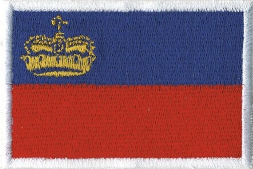 Aufnäher Länderfahne - LICHTENSTEIN - 20424 Gr. ca. 8cm x 5cm