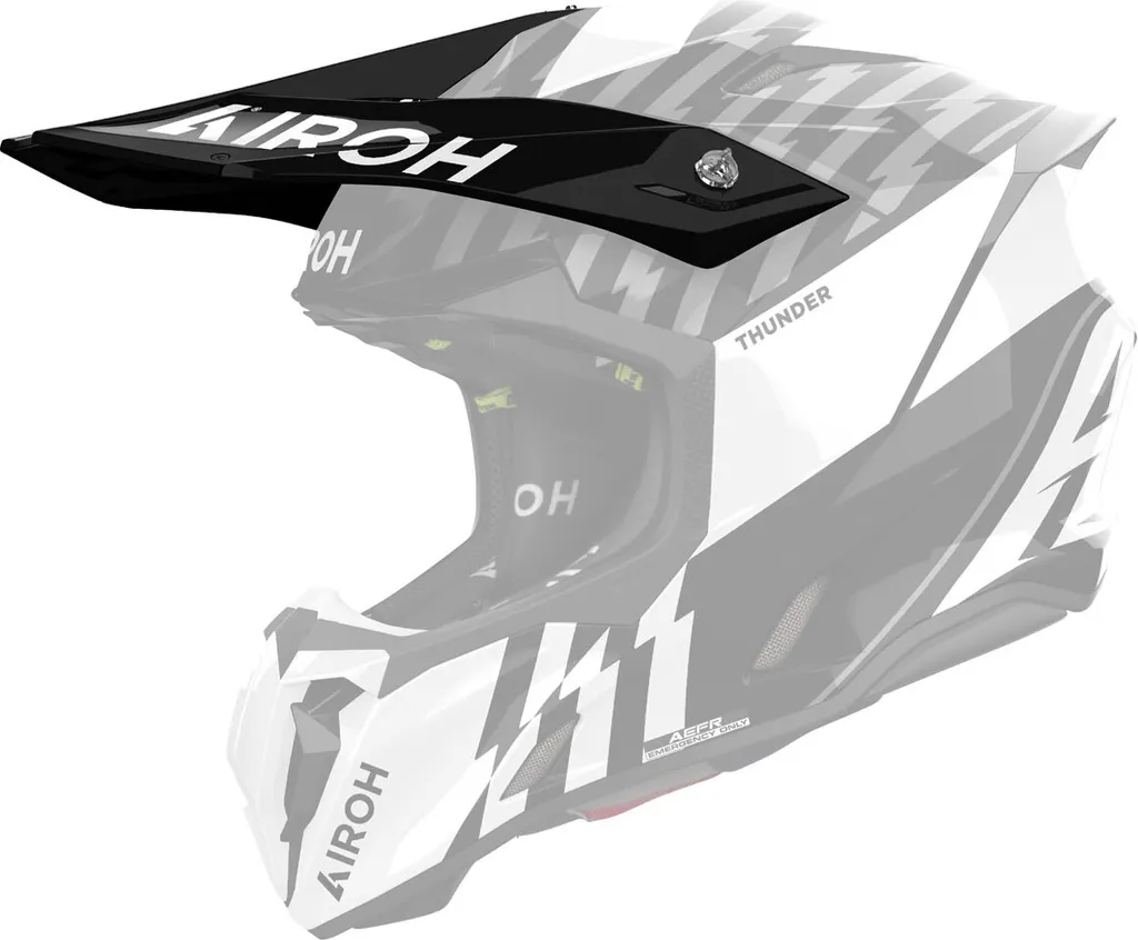 Palette de Casque Cross Airoh Twist 3 Thunder Coloris Noir et Blanc