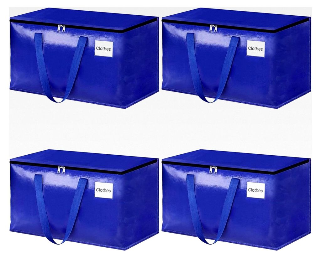 92 Liter große Aufbewahrungstasche mit Rucksackgurten, Aufbewahrungsbox mit Deckel, starke Griffe und Reißverschlüsse, ideal für Umzüge, Reise...