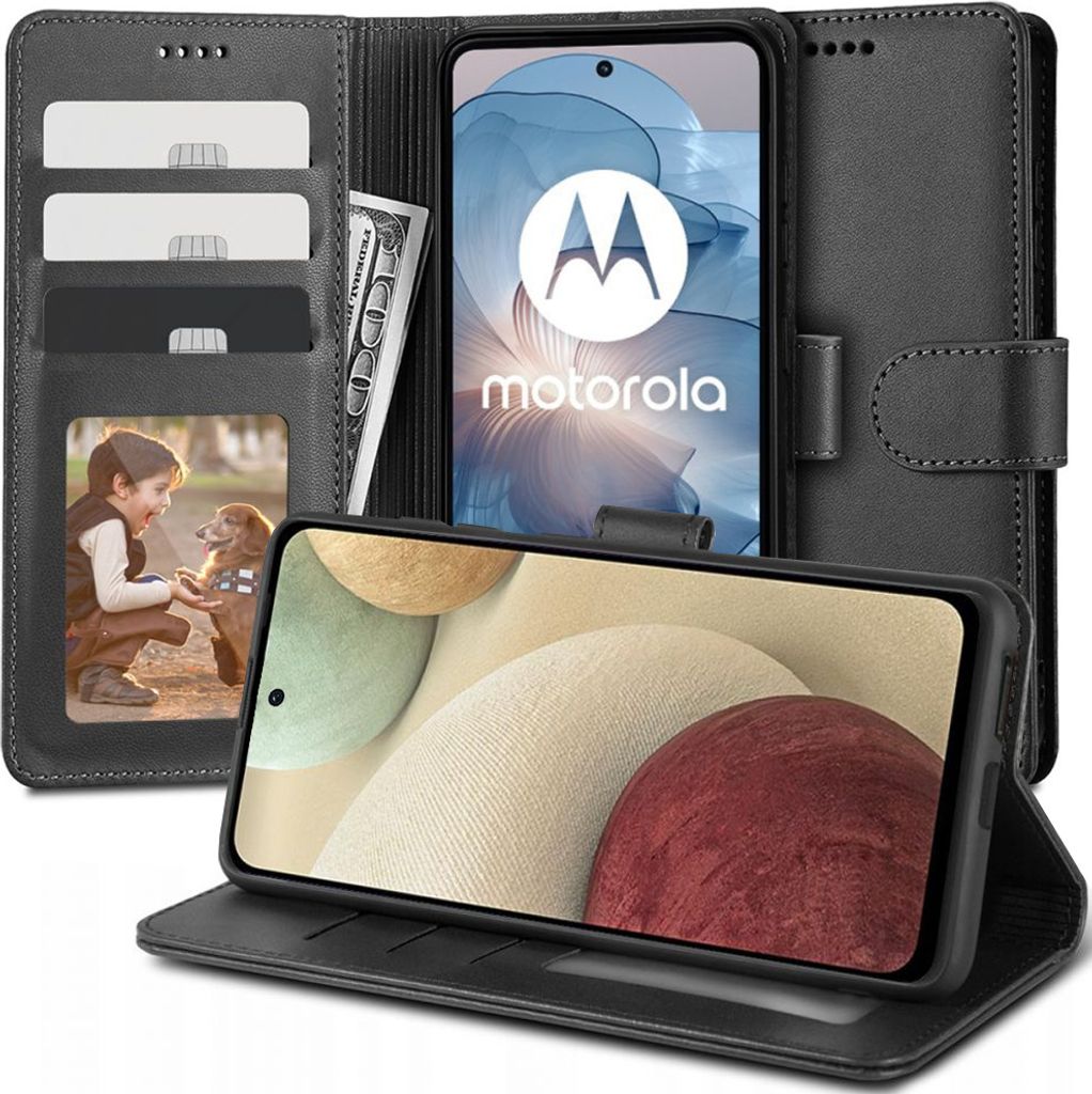 Tech-Protect Brieftasche Motorola Moto G24 / G24 Power / G04 / E14 Schwarz