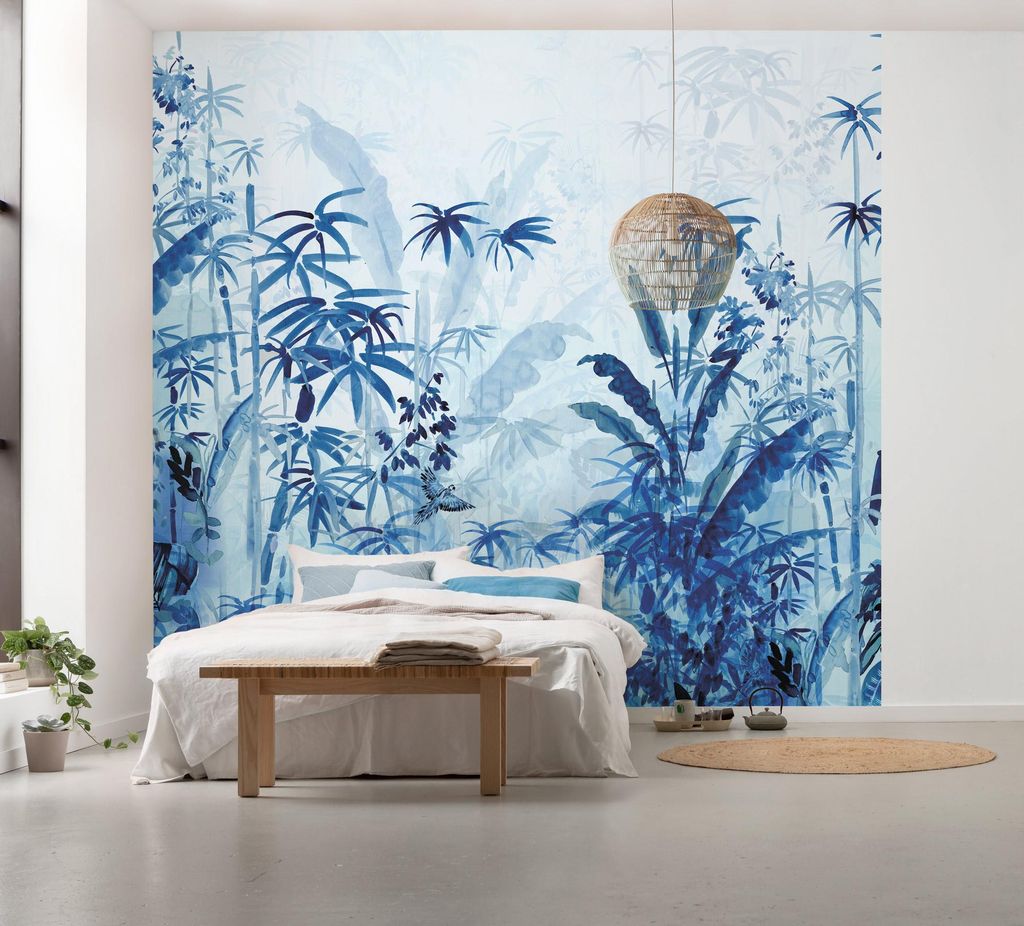 Komar Vlies Fototapete - Blue Jungle - Größe: 300 x 280 cm Produktbild 