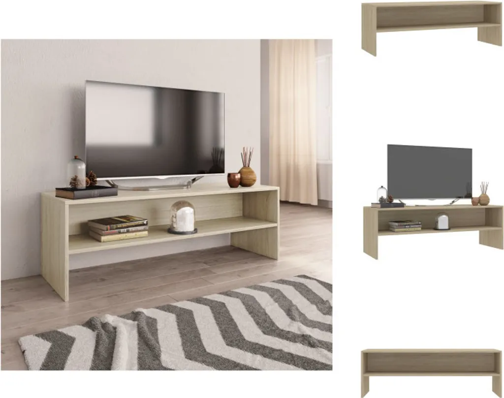 Mobile Porta TV 120 cm Rovere Sonoma vidaXL - Design Minimal e Pratico