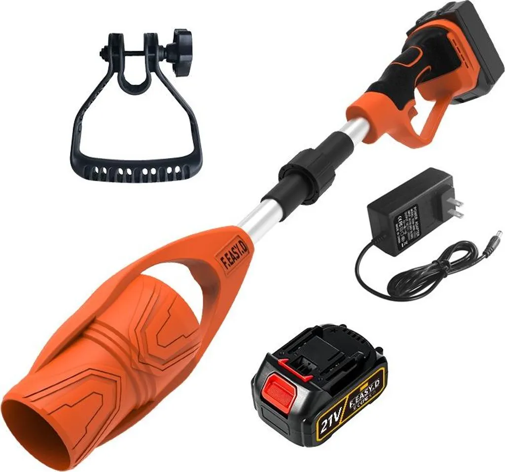 Soffiatore Portatile Arancione 21V: Pulizia Casa e Giardino Rapida