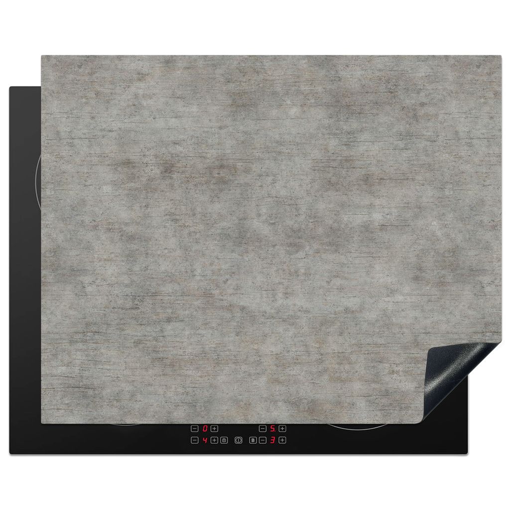KitchenYeah Herdabdeckplatte Beton - Wand - Muster , 65x52cm, Küche Deko, Glaskeramikkochfeld Herdabdeckung, Abdeckplatte fùr Kochfeld