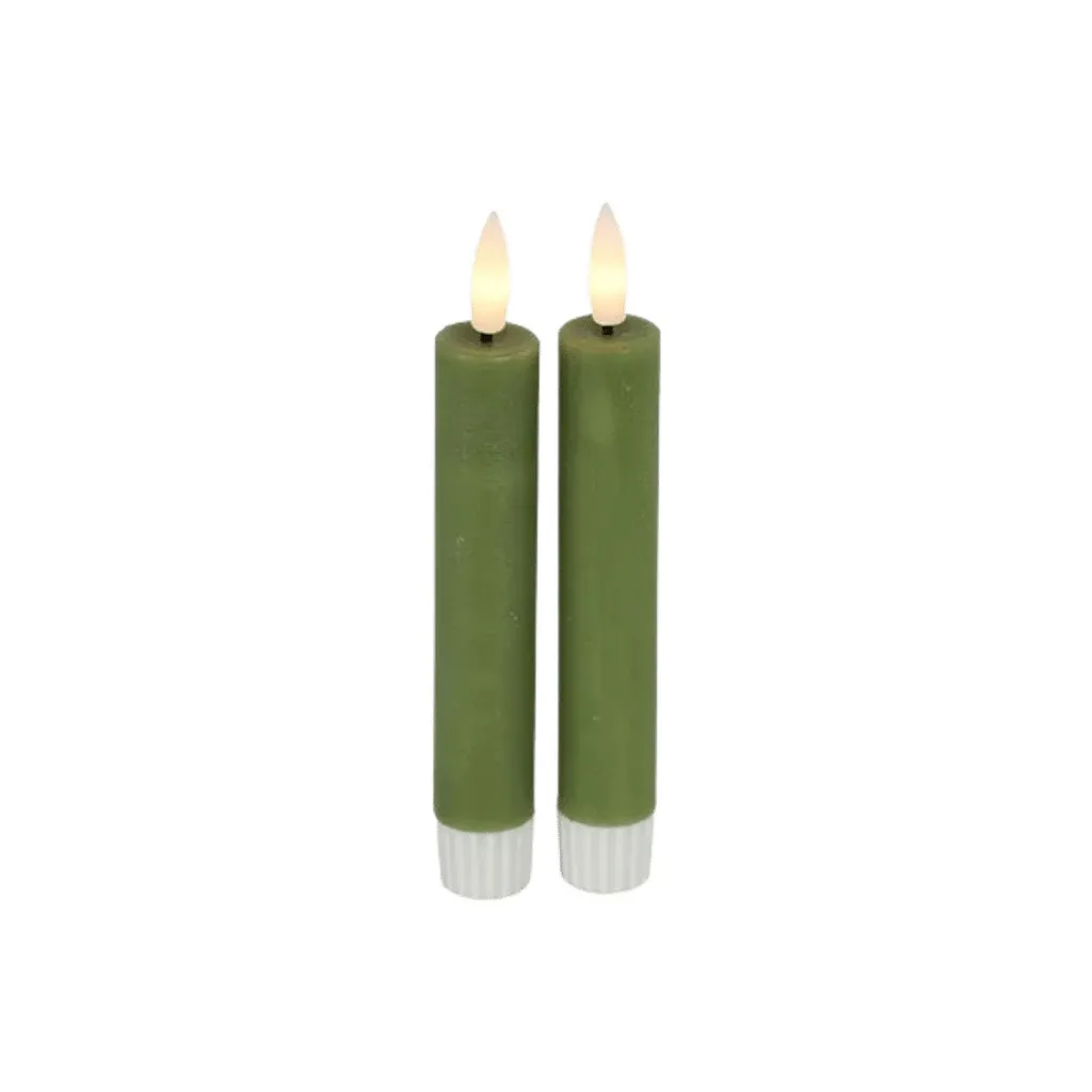 Caramelle Natalizie Rustiche LED Verde 15cm | Centrotavola Magico 2pz