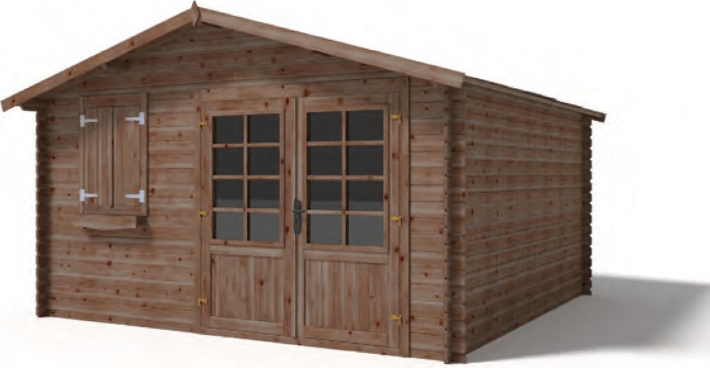 Everest-Gartenhaus mit Veranda-Option, 400 x 400 x 252 cm