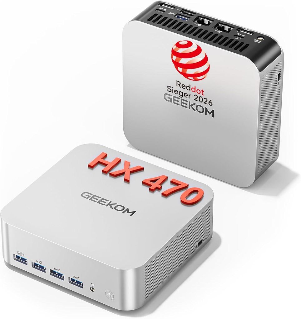 GEEKOM AI Mini PC A9 Max mit AMD Ryzen AI 9 HX 470 (Upgrade Produktbild 